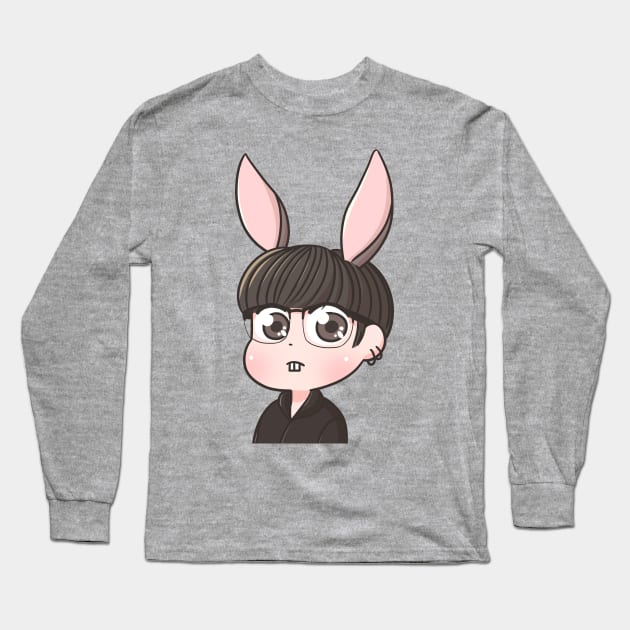 BTS Jungkook glasses Long Sleeve T-Shirt by Oricca